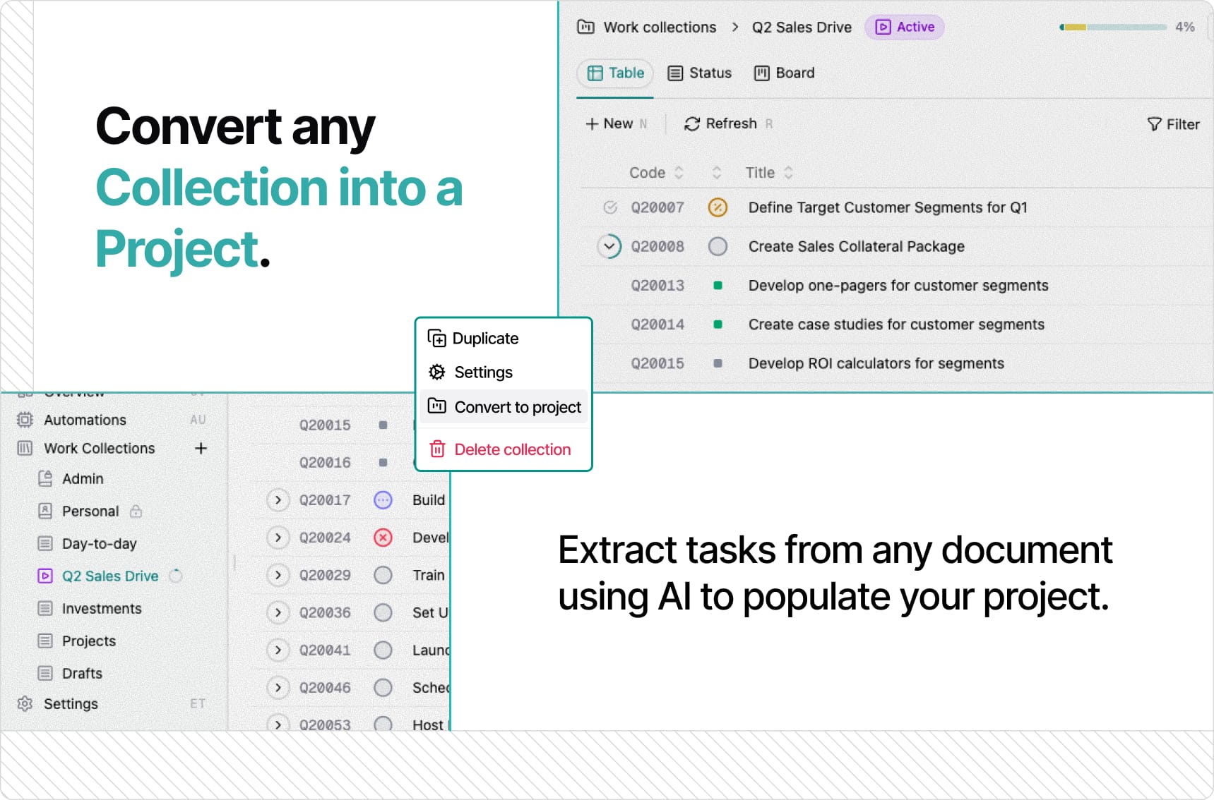 Introducing Project Collections!